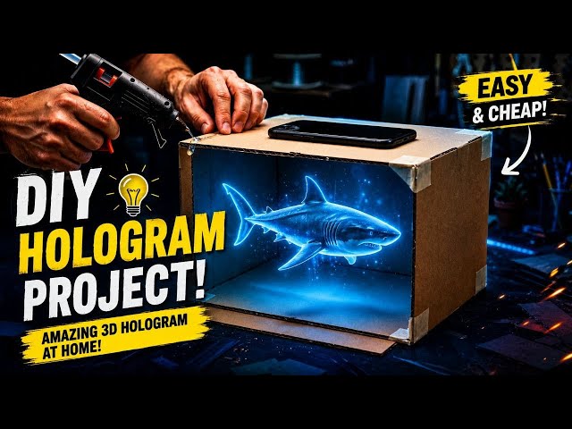 ​I Made a Hologram With Just a Phone & Cardboard! 🤯