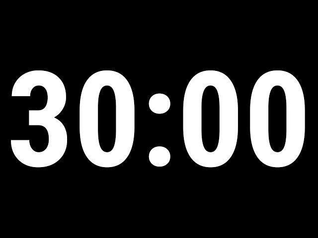 30 Minute Timer with Alarm | No Ads