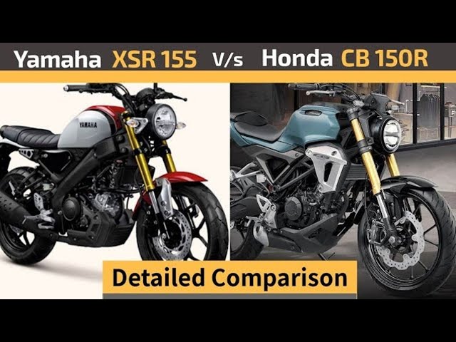 YAMAHA XSR 155 VS HONDA CB 150R STREETSTER DETAILED COMPARISON | XSR 155 VS CB 150R | K2K MOTOVLOGS