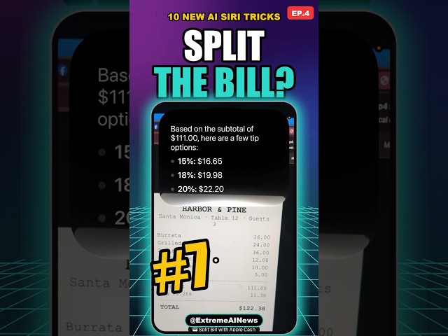 10 New AI Siri Tricks #7: Split the Bill #shorts
