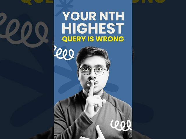 Nth Highest Salary Query That Actually Performs #SQL #DatabaseTuning #Tutorial