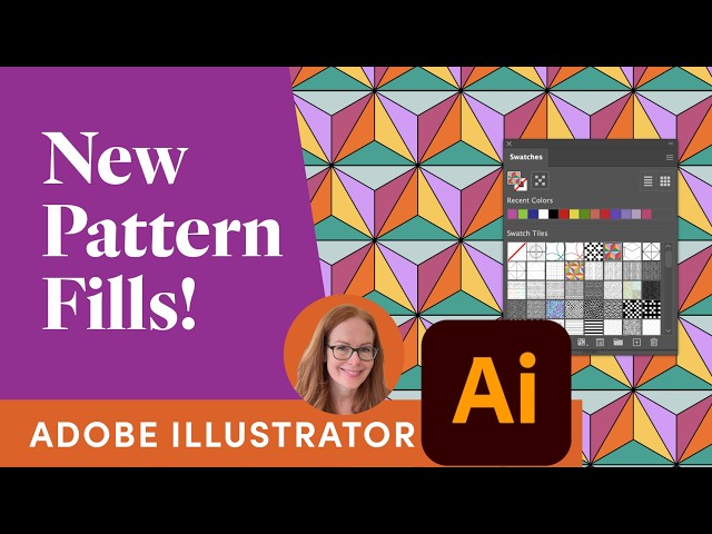 New Pattern Fills in Adobe Illustrator (30.8): How to Recolor and Edit Them