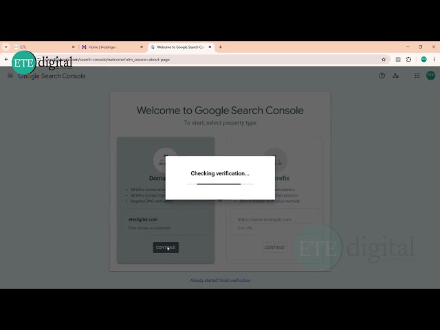 Hostinger Google Search Console
