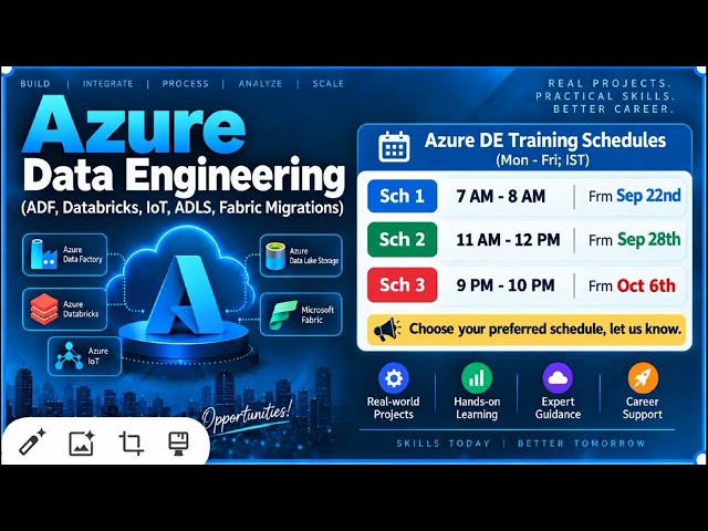 New batch Schedules : Sep 4th Week