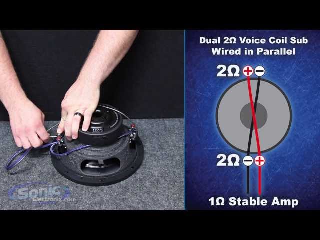 How to Wire a Dual 2 ohm Subwoofer to a 1 ohm Final Impedance | Parallel Wiring | Car Audio 101