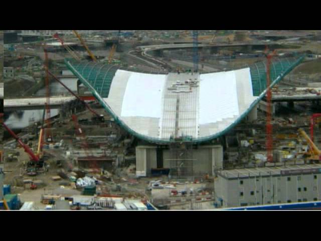 Olympic aquatics centre construction