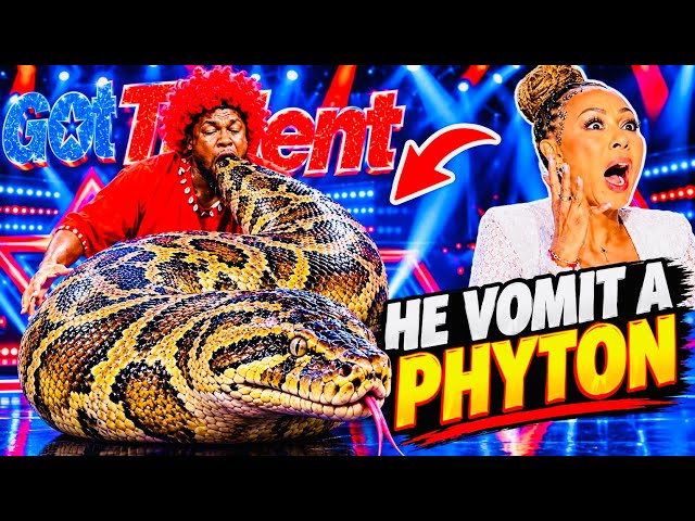 A LIVE Python Came Out Of His Mouth! The Judges Were Speechless! 😶😱 #viralvideo #shorts 