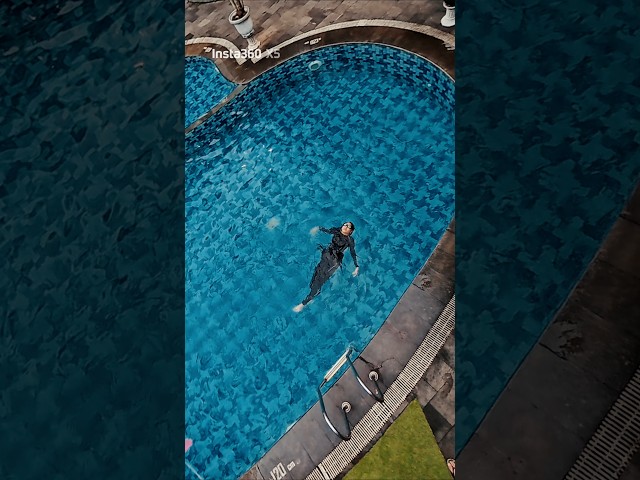 Guess How This Swim Was Shot,Not a drone, just #Insta360X5 #NoDroneNoProblem #Insta360Spring