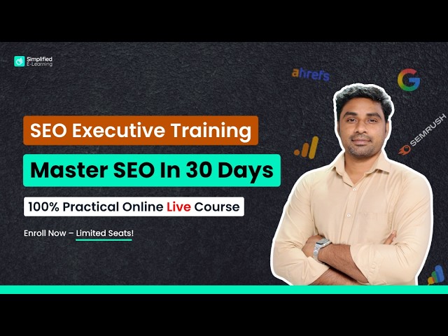 Master SEO in 30 Days – SEO Executive Online Course Starting Sep 28th | Enroll Now – Limited seats