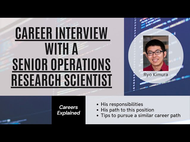 What does a Senior Operations Research Scientist do | A day in the life