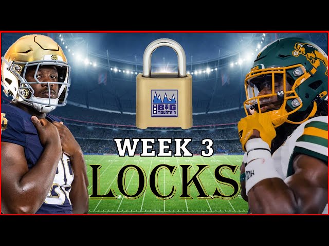 College Football Week 3 LOCKS - Big Ten and Mountain West CFB