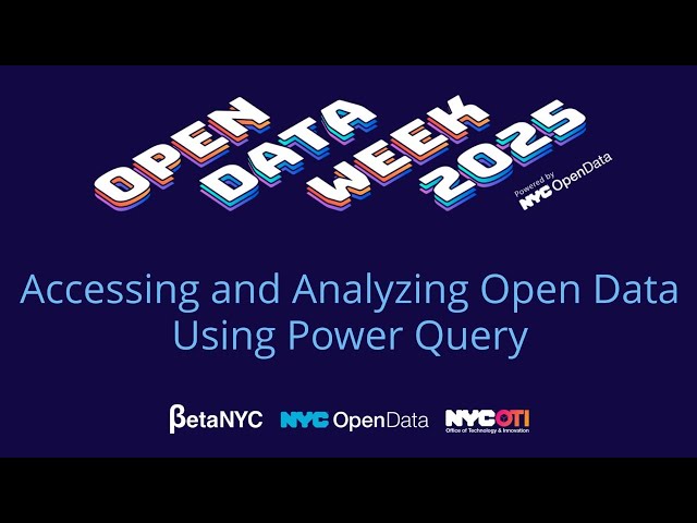 Accessing and Analyzing Open Data Using Power Query