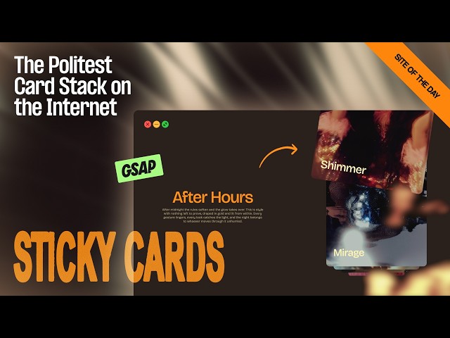 This GSAP Sticky Card Stack Scroll Animation Has the Energy of a 3D Runway After Midnight
