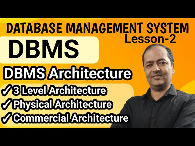 Lesson-2: DBMS Architecture | 3 Level Architecture | Learn DBMS | DBMS tutorial for Beginners #dbms