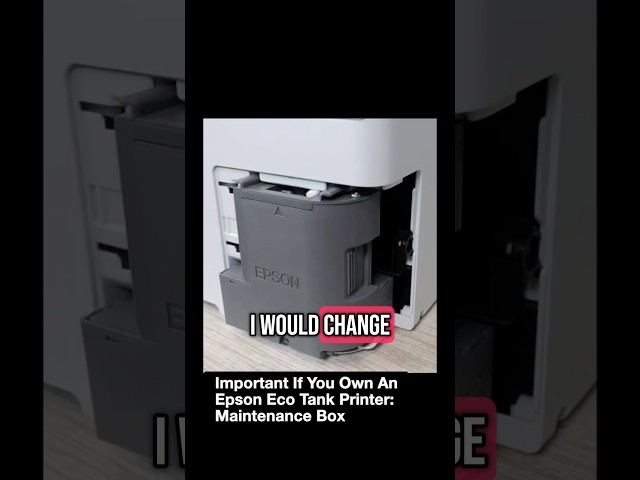 Urgent Epson Eco Tank Printer Maintenance