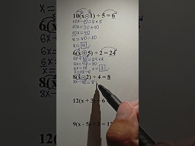 How to Solve Equations with Brackets and Division #maths #mathstrick #mathematics #mathshorts  