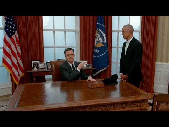 Stephen Colbert Addresses The Nation From President Obama's Oval Office