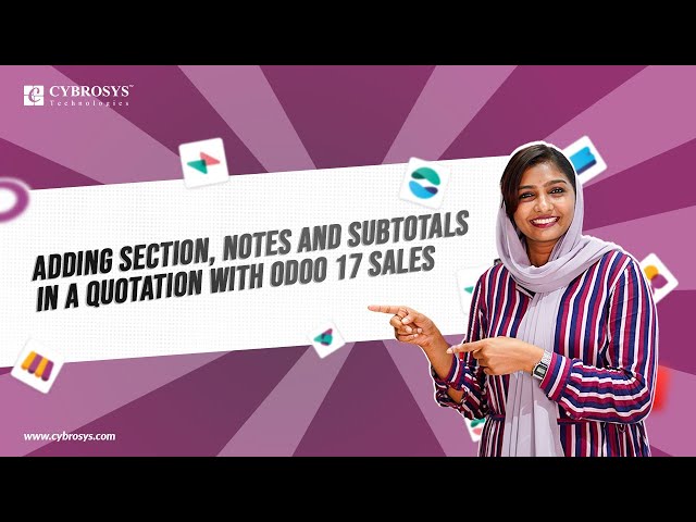 #7 How to Add Sections, Notes, & Subtotals in a Quotation With Odoo 17 Sales App | Odoo 17 Features