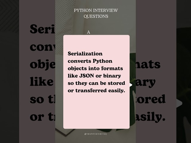 Python Interview Questions and Answers #PythonInterviewQuestions #LearnPython #TechInterviews