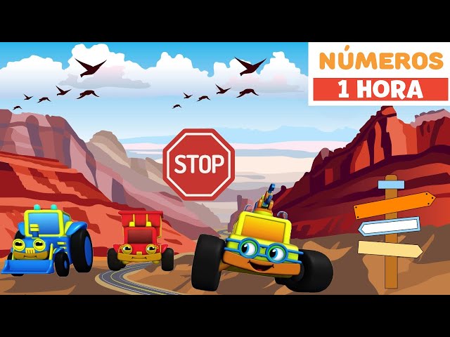 O 123, e já! | Contando animais | Carros de corrida | Contagem divertida | Primeira Universidade