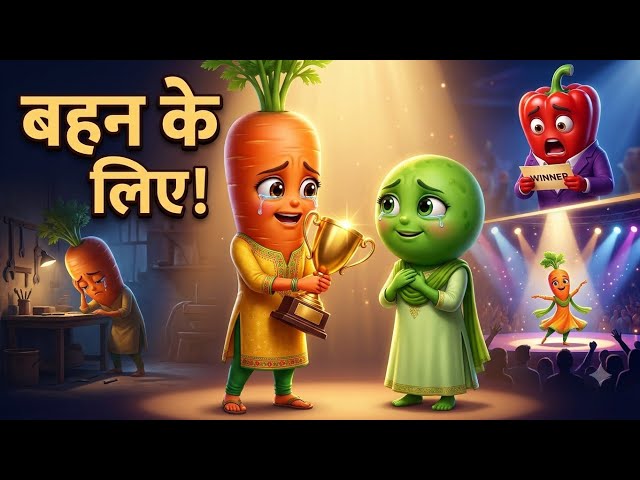 बहन के लिए गाजर ने अपना सपना छोड़ दिया 😢💔 | Emotional 3D Cartoon Story #aistory #longstory #aivideo