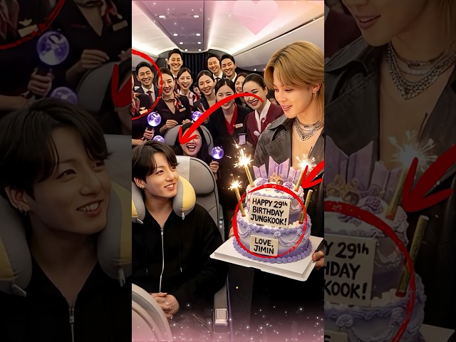 ✈️Jimin's secret plan for Jungkook revealed during the flight to LA! 🤫💜🎂 #jikook  #BTS #shorts
