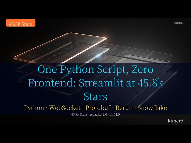 One Python Script, Zero Frontend: Streamlit at 45.8k Stars, Fully Broken Down