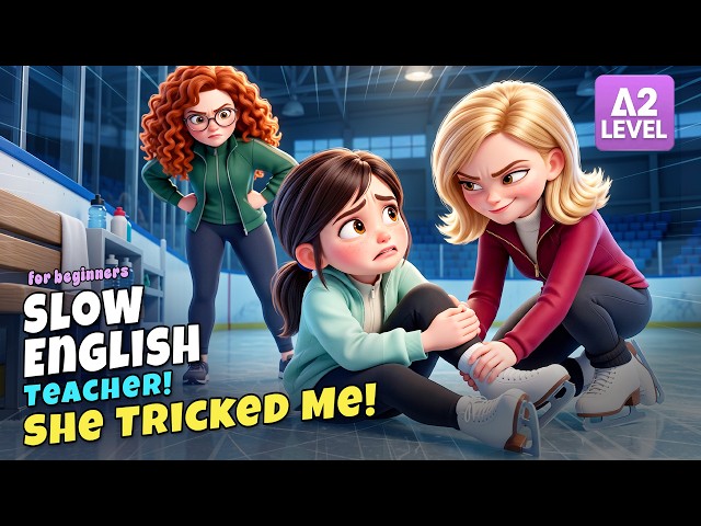 Maya Was Tricked by Her Friend at Ice Skating! I Slow English Listening Story (A2)