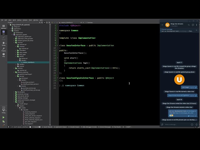 Ubego mobile app C++/Qt programming - Мобильное приложение Ubego C++ / Qt - ubego.ru