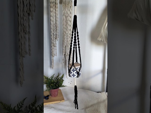 New plant hanger tutorial video posted #macrame #diy #tutorial #beginnerfriendly #boho