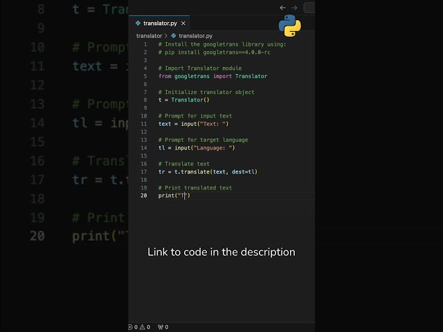 Build a Free Translator App in Python with Google Translate