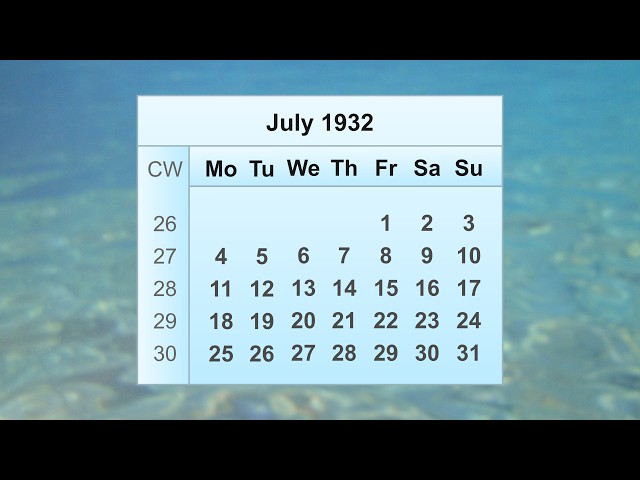 July 1932 Calendar