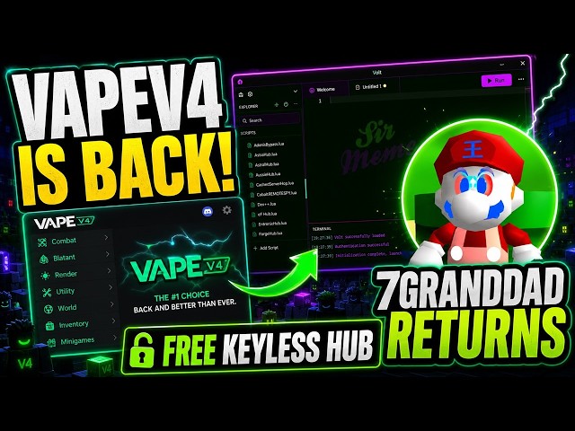 VAPEV4 IS BACK ON ROBLOX! 7GRANDDAD/XYLEX RETURNS | FREE KEYLESS SCRIPT HUB JUNE 2026