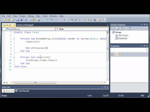 Visual Basic Tutorial - 59 - Introduction To Arrays