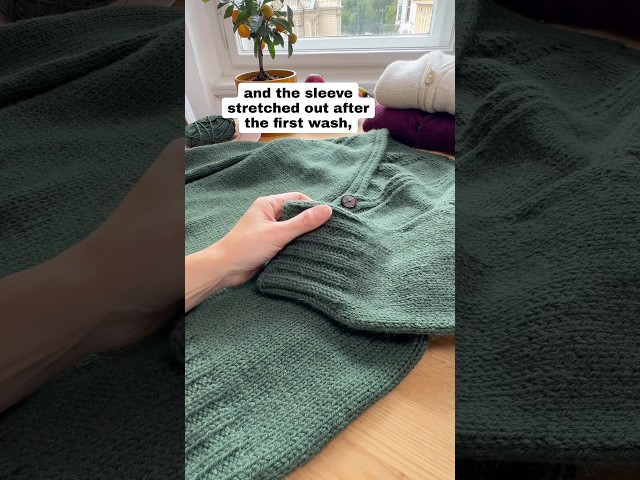 Sleeves too long after washing? Let’s fix that! (top-down sleeves). Mellow Mood cardigan tutorial.