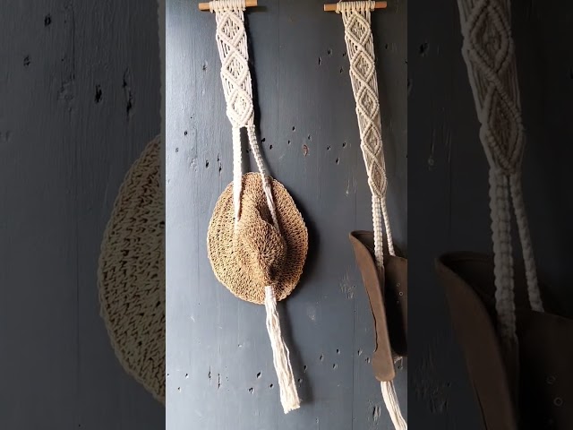 Just some hat hangers swaying in the breeze #macrame #decor #functionalart #wallhanging