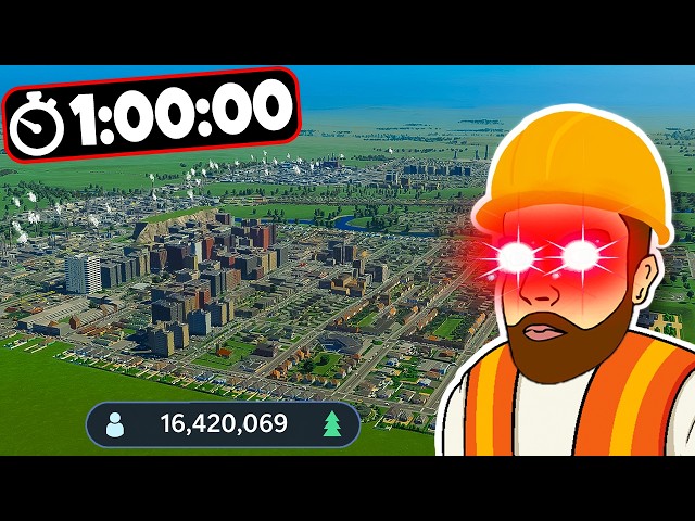I have 1 HOUR to build the biggest city in Cities Skylines 2!