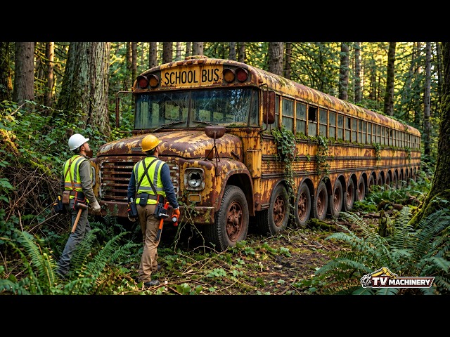 Forgotten School Bus Lost in the Forest Finally Found | Full Restoration Begins Now