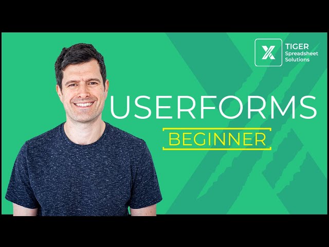 Excel Userforms for Beginners (1/10) – Use Excel VBA to Create A Userform and Manage a Database