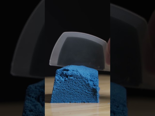 ASMR Big Blue Slices #KineticSand #Shorts