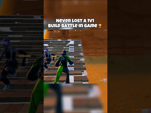 Never lost a 1v1 build battle in game🏆 #fortnite