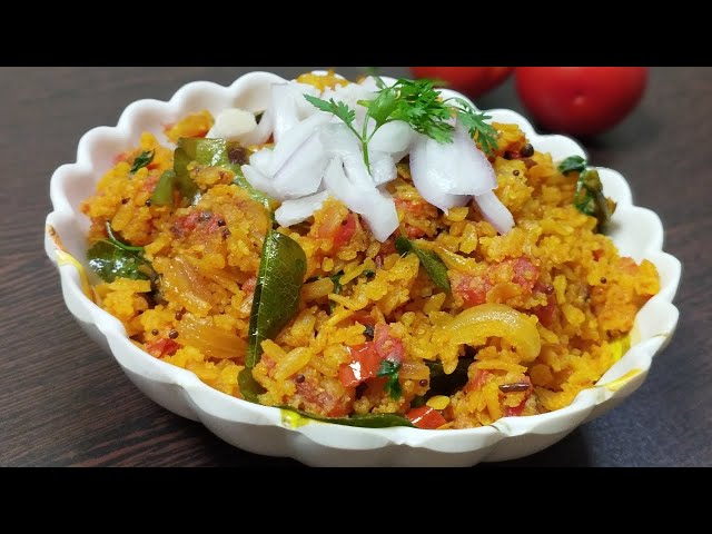 Poha Recipe | Atukula Pulihora | Tomato Poha | Instant Breakfast | Atukula Upma | How to make Poha