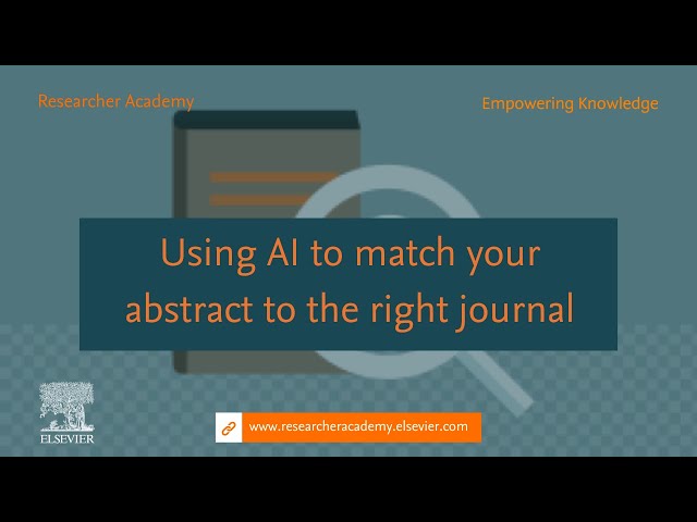 Using AI to match your abstract to the right journal