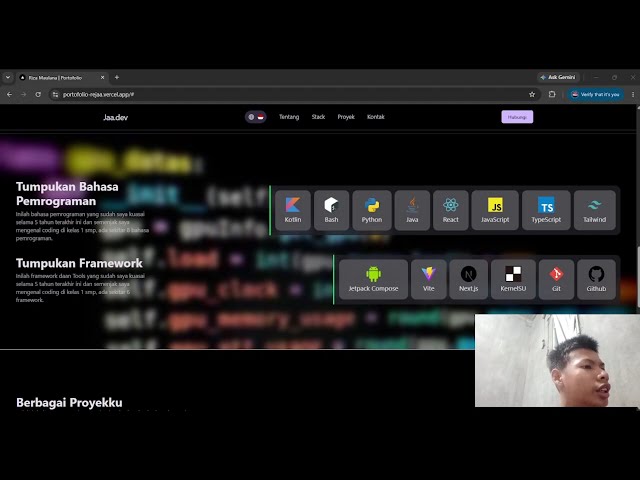 My Portofolio Website Walktrough | Built with Next.Js & TailwindCSS