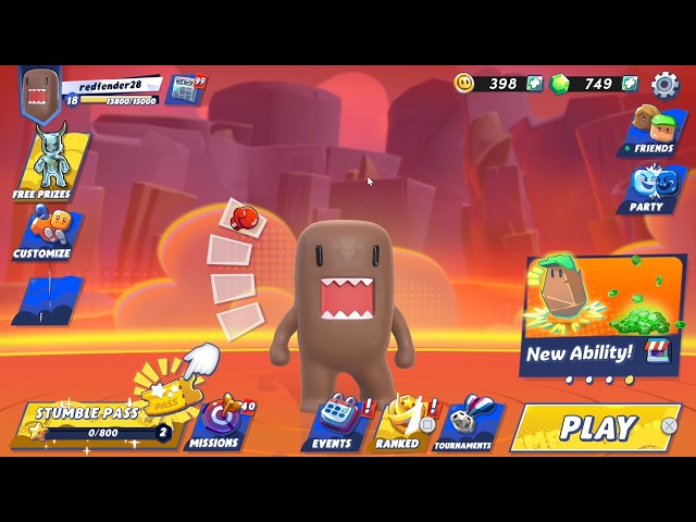 Stumble Guys x Domo Skin PC Gameplay!