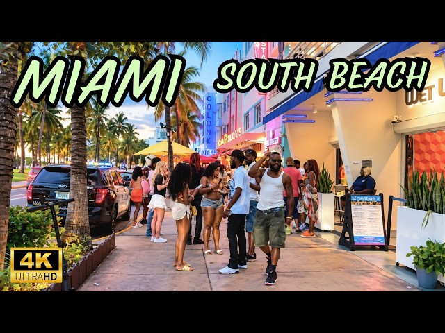 South Beach Miami Evening Walk 2026 🌴 Ocean Drive Holiday Weekend | 4K HDR