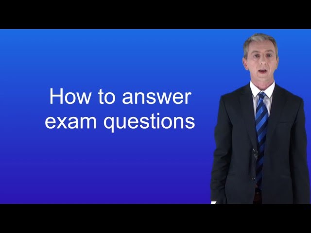 How to answer exam questions 2