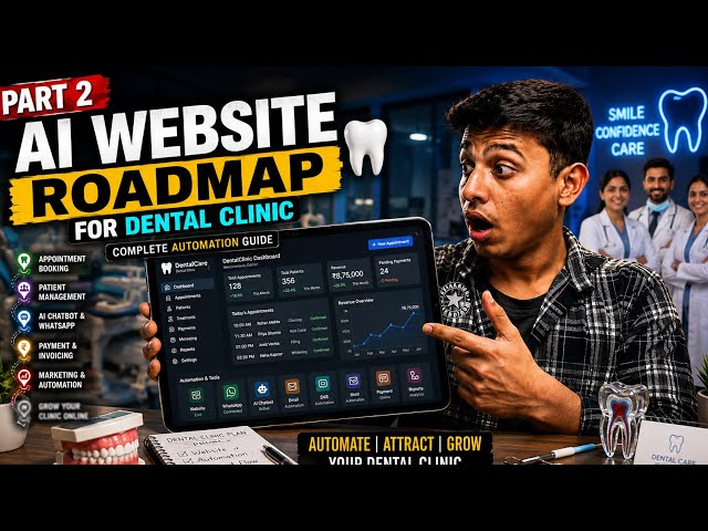 AI Website for Dental Clinic 🦷| Part 2🤯|Dhruv Growth Ai|