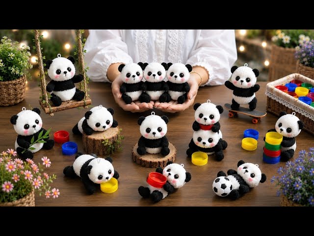 Don't Throw Away Bottle Caps! Make Best-Selling Panda Dolls on a Budget! 🐼 