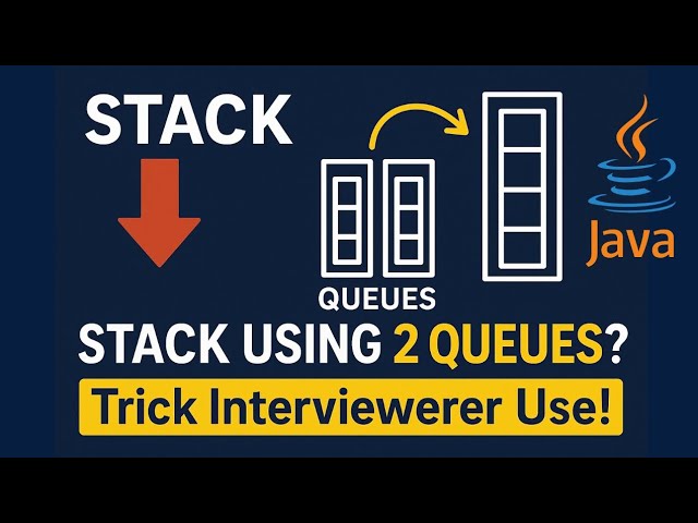 Stack Using Two Queues | Data Structures Interview Question | Leetcode #255